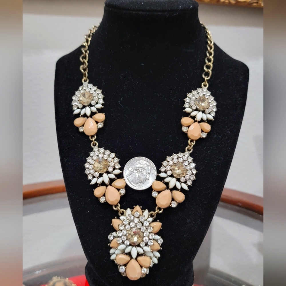 90s Rhinestone Statement Necklace - image 3